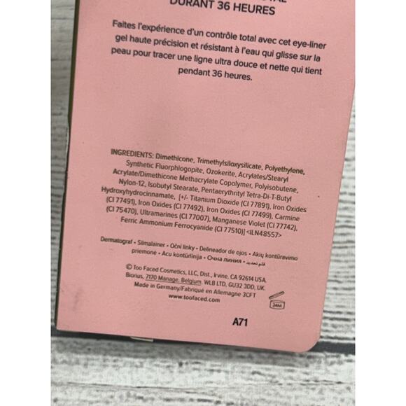 Too Faced Killer Liner 36 Hour Non Flaking Waterproof Eyeliner 1.2 g / 0.04 oz - Picture 5 of 5